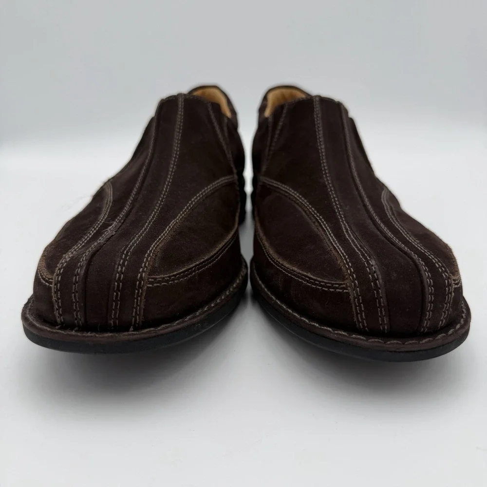 Johnston & Murphy Chocoate Brown sheepskin slip-on loafers Mens 8.5 20-7462 shoe
